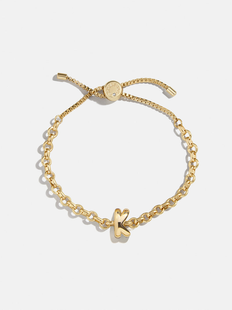 BaubleBar K - 
    Gold chucky initial pull-tie bracelet
  
