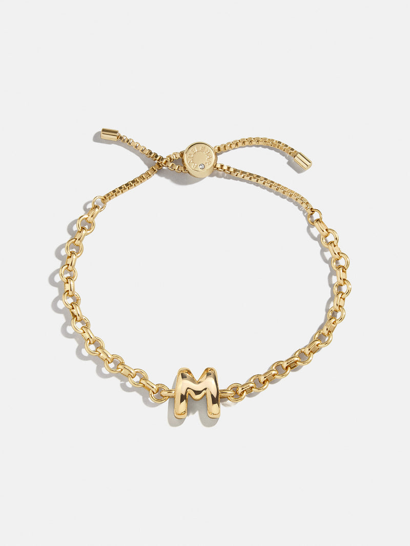 BaubleBar M - 
    Gold chucky initial pull-tie bracelet
  
