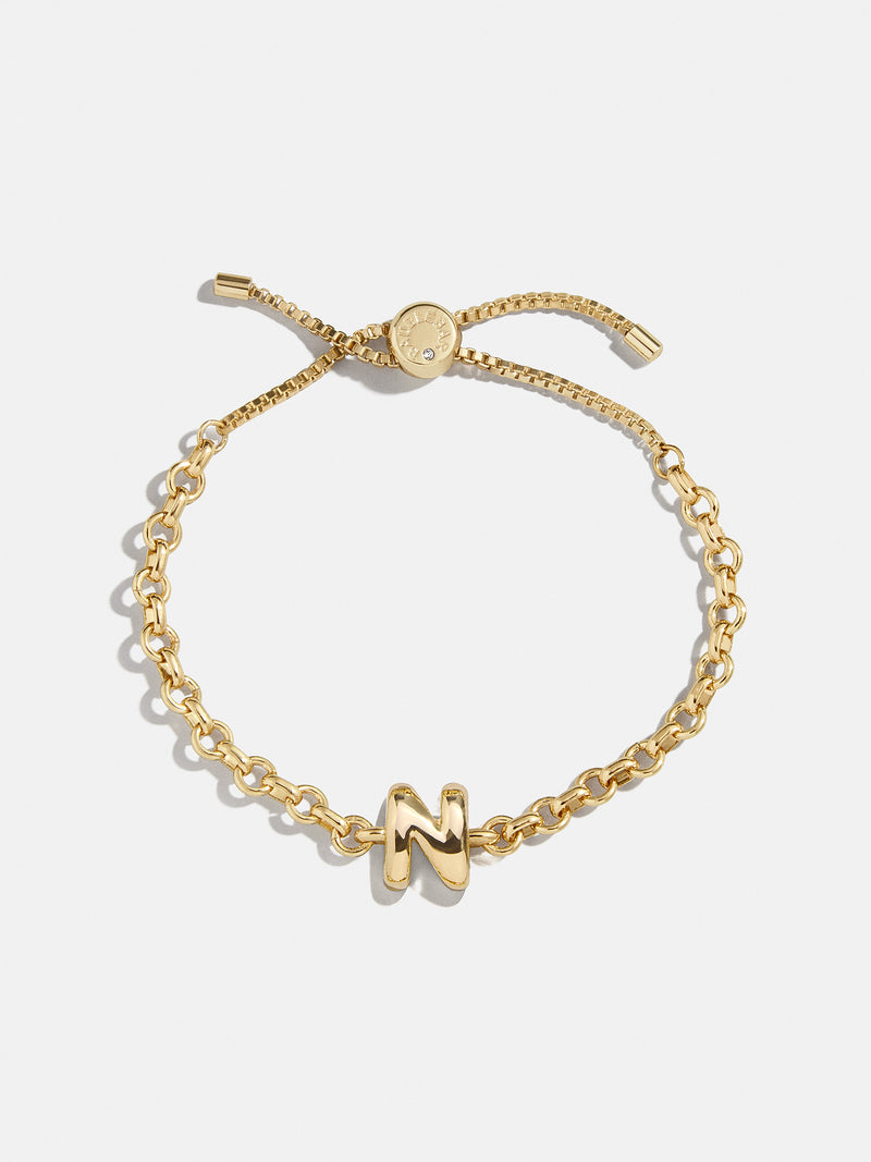 BaubleBar N - 
    Gold chucky initial pull-tie bracelet
  
