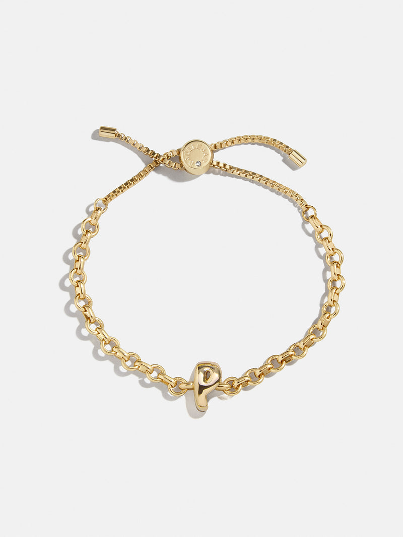 BaubleBar P - 
    Gold chucky initial pull-tie bracelet
  
