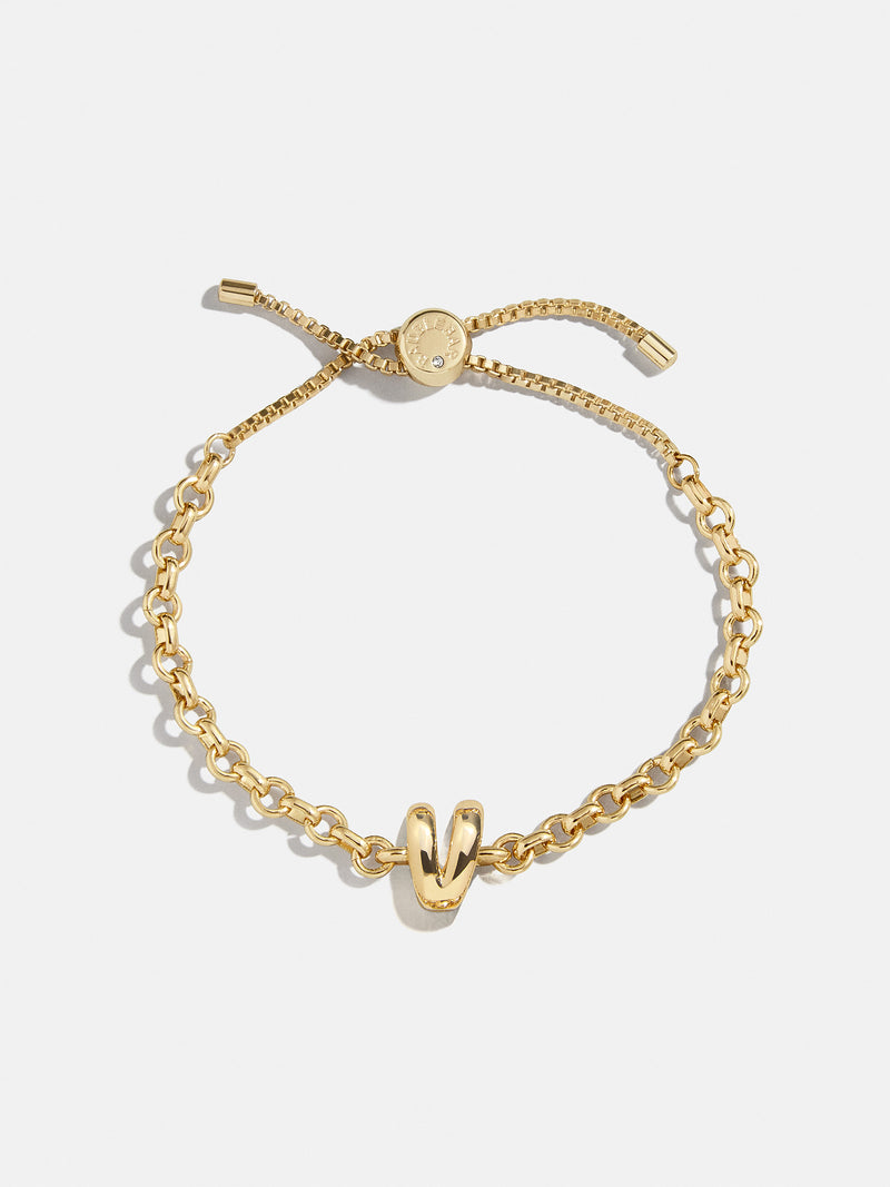 BaubleBar V - 
    Gold chucky initial pull-tie bracelet
  
