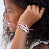 Acrylic Kids' Custom Nameplate Bracelet - Translucent Pink