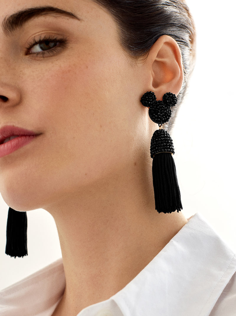 BaubleBar Disney Mickey Mouse Tassel Earrings - Black - 
    Enjoy 20% off - This Week Only
  

