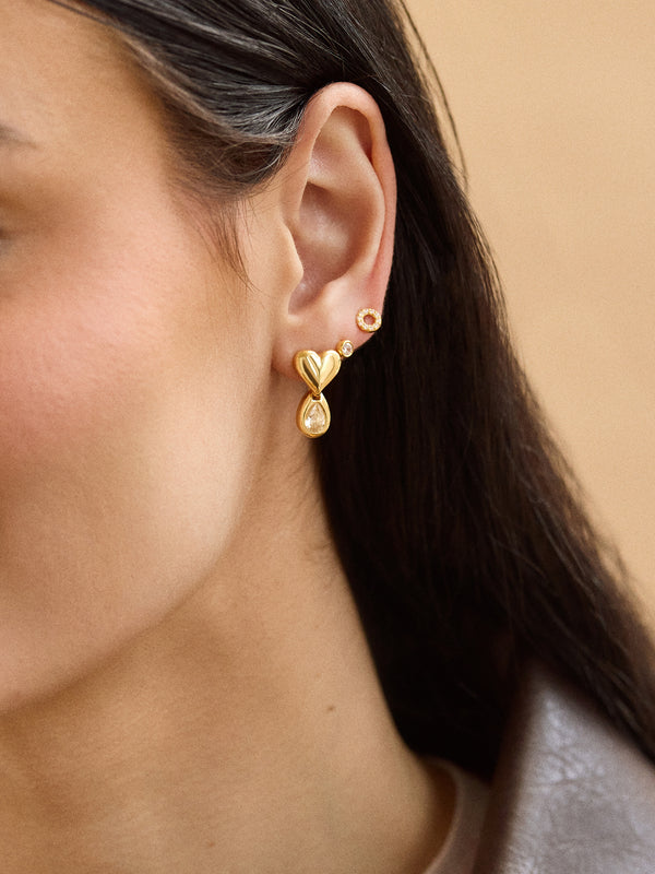 Athena Earrings - Gold/Pavé