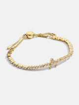BaubleBar Tennis Initial Bracelet - Gold/Pavé - 
    Initial tennis bracelet
  
