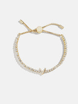 BaubleBar V - 
    Initial tennis bracelet
  
