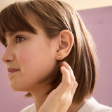 Serene 18K Gold Kids’ Earrings - Gold/Pavé