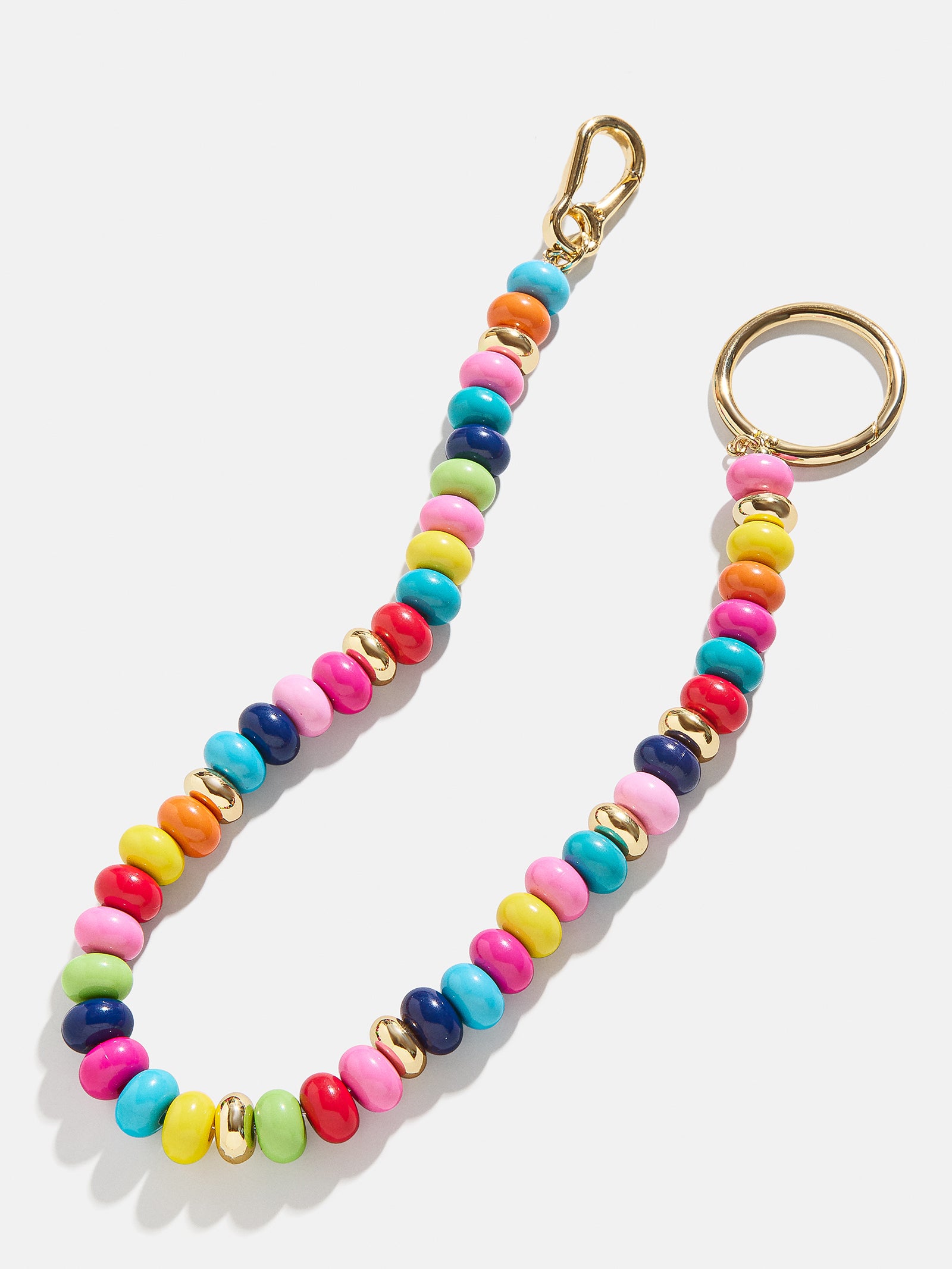 Flying Colors Bag Charm - Gold/Multi – Multicolored beaded bag charm ...