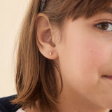 Luna 18K Gold Kids' Earrings - Gold/Pavé