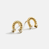 Lucky You 18K Gold Kids' Horseshoe Earrings - Horseshoe