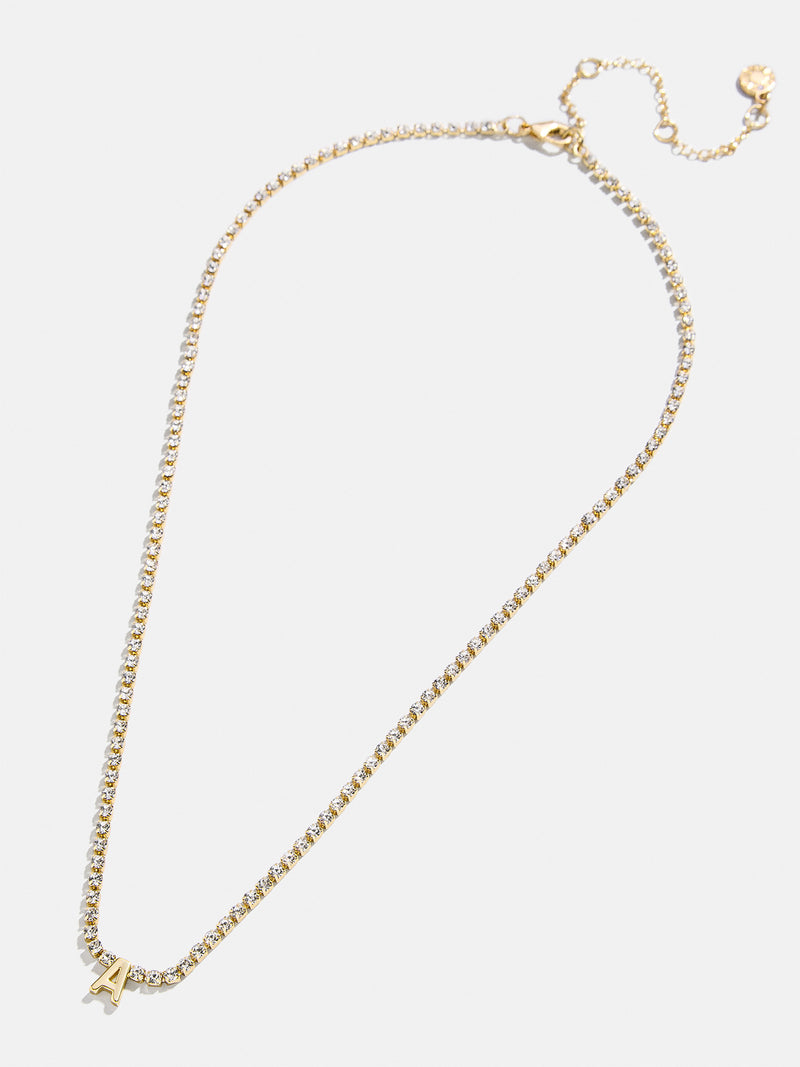 BaubleBar Ruth Initial Tennis Necklace - Gold/Pavé - 
    Enjoy an extra 20% off sale - This Week Only
  
