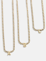 BaubleBar Ruth Initial Tennis Necklace - Gold/Pavé - 
    Enjoy an extra 20% off sale - This Week Only
  
