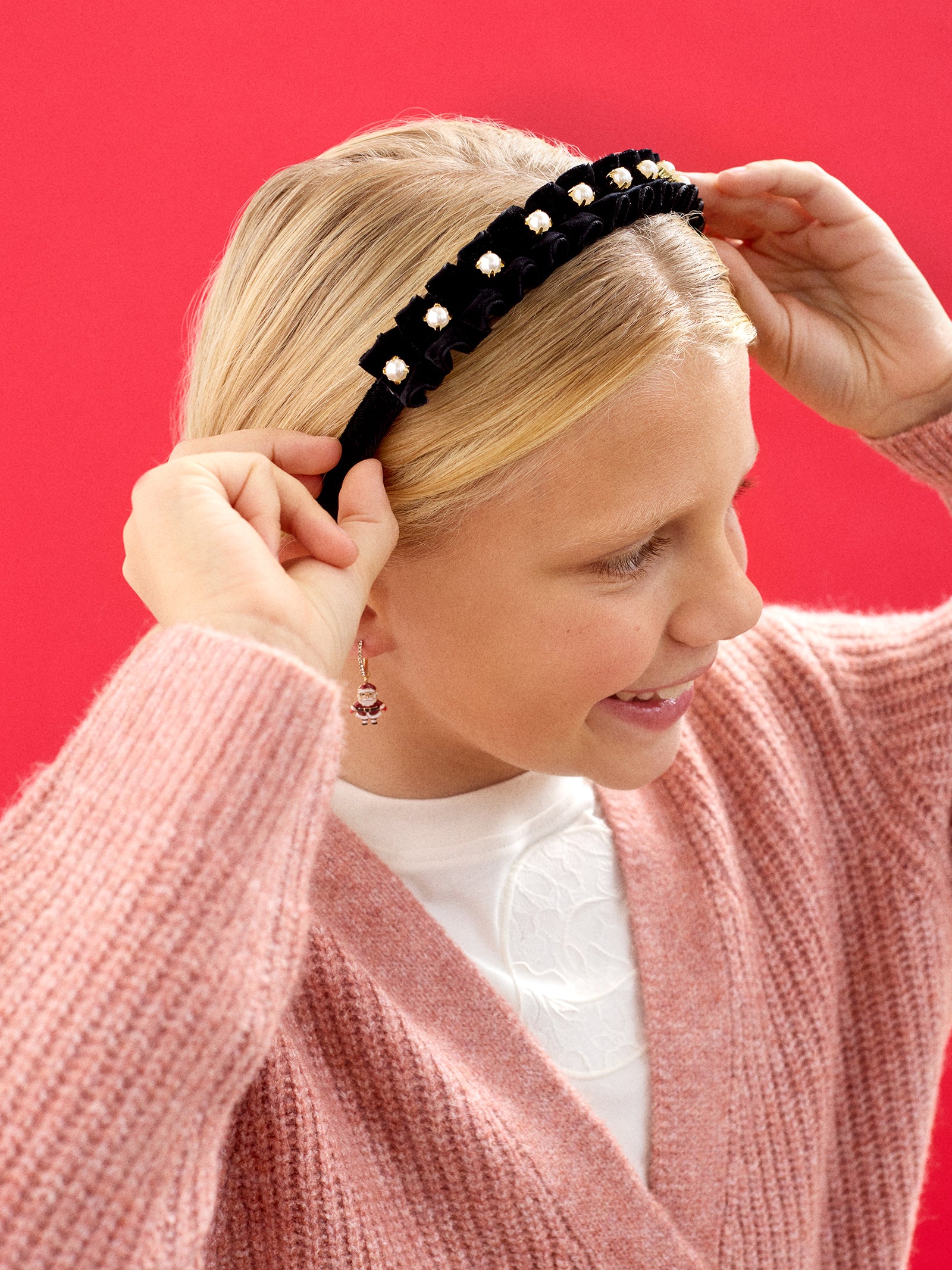 BaubleBar Sequin Padded Headband - Black and White BaubleBar Headbands and Hair Accessories for Women | Online  main image 3