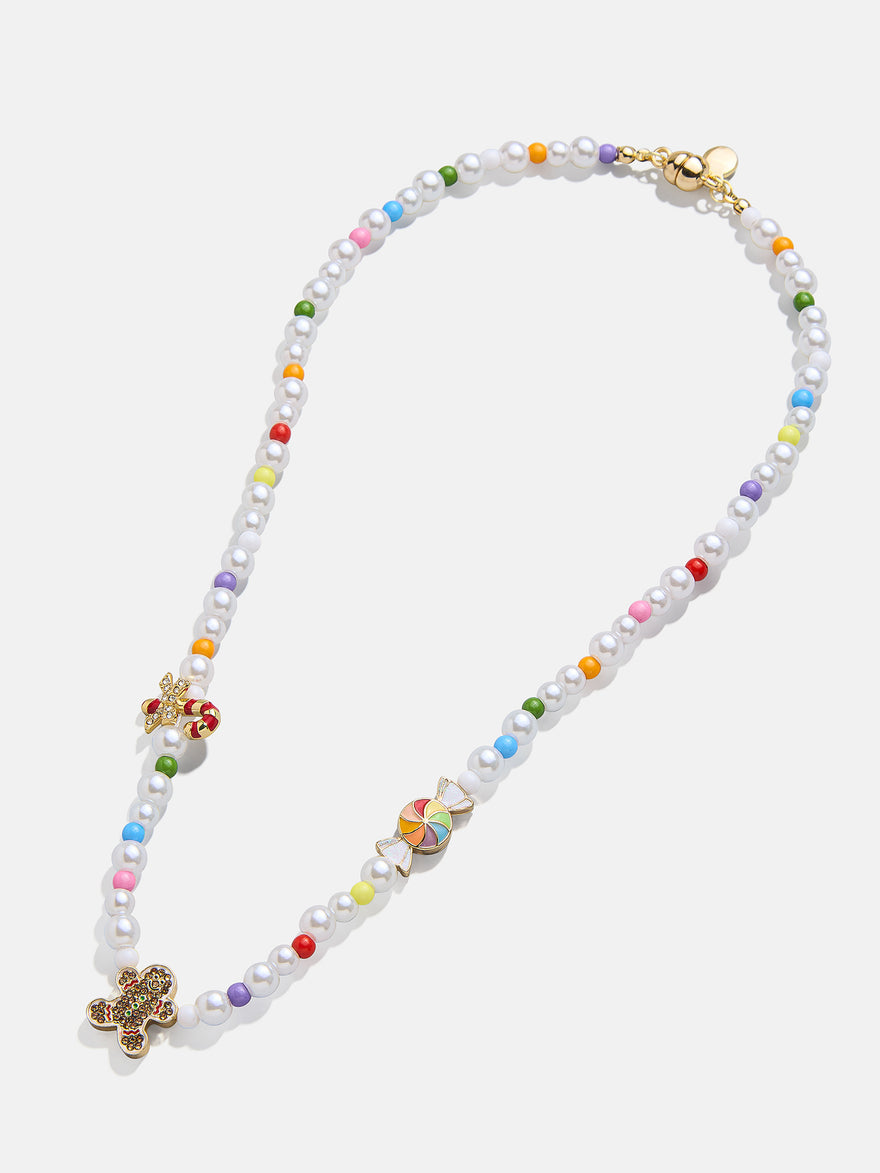 Sweet Christmas Kids' Charm Necklace - White/Light Multi