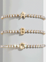 BaubleBar Lyanna Initial Tennis Bracelet - Gold/Pavé - 
    Enjoy an extra 20% off sale - This Week Only
  
