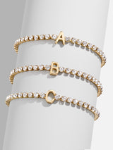 BaubleBar Lyanna Initial Tennis Bracelet - Gold/Pavé - 
    Enjoy an extra 20% off sale - This Week Only
  
