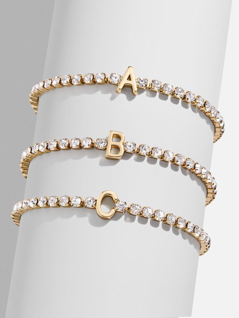 BaubleBar Lyanna Initial Tennis Bracelet - Gold/Pavé - 
    Enjoy an extra 20% off sale - This Week Only
  
