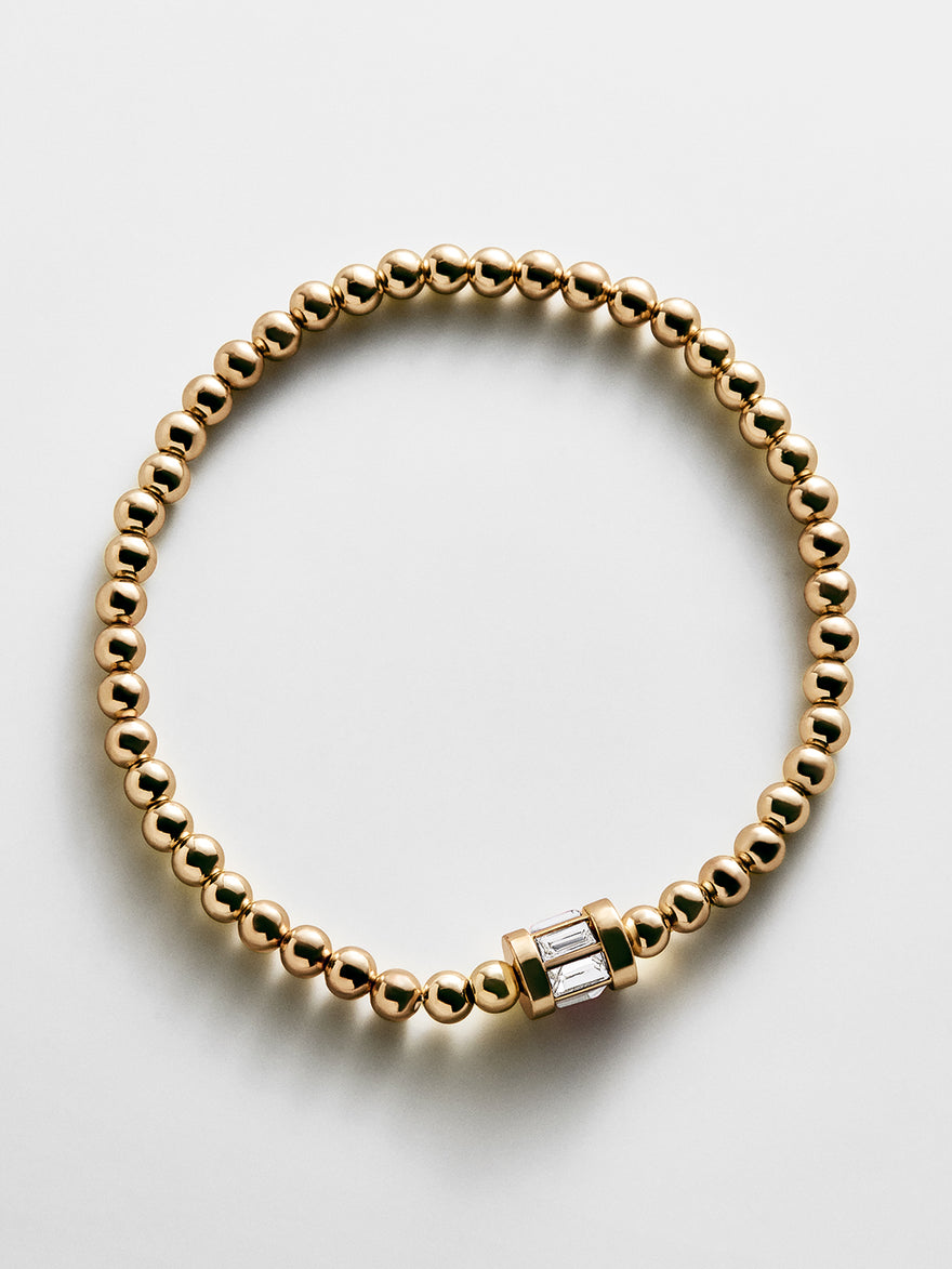 Tatum Birthstone Pisa Bracelet - Crystal
