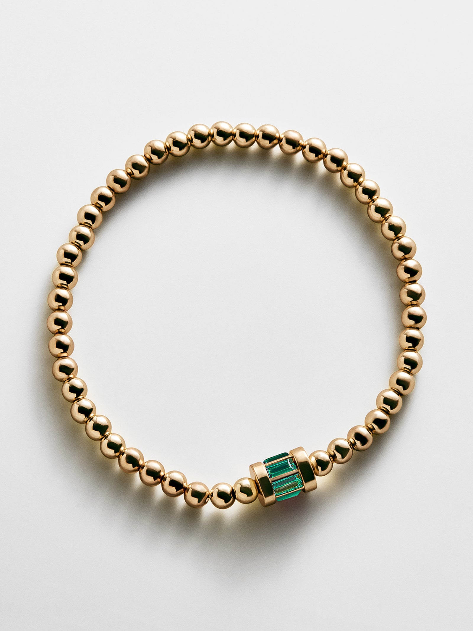Tatum Baguette Pisa Bracelet - Emerald