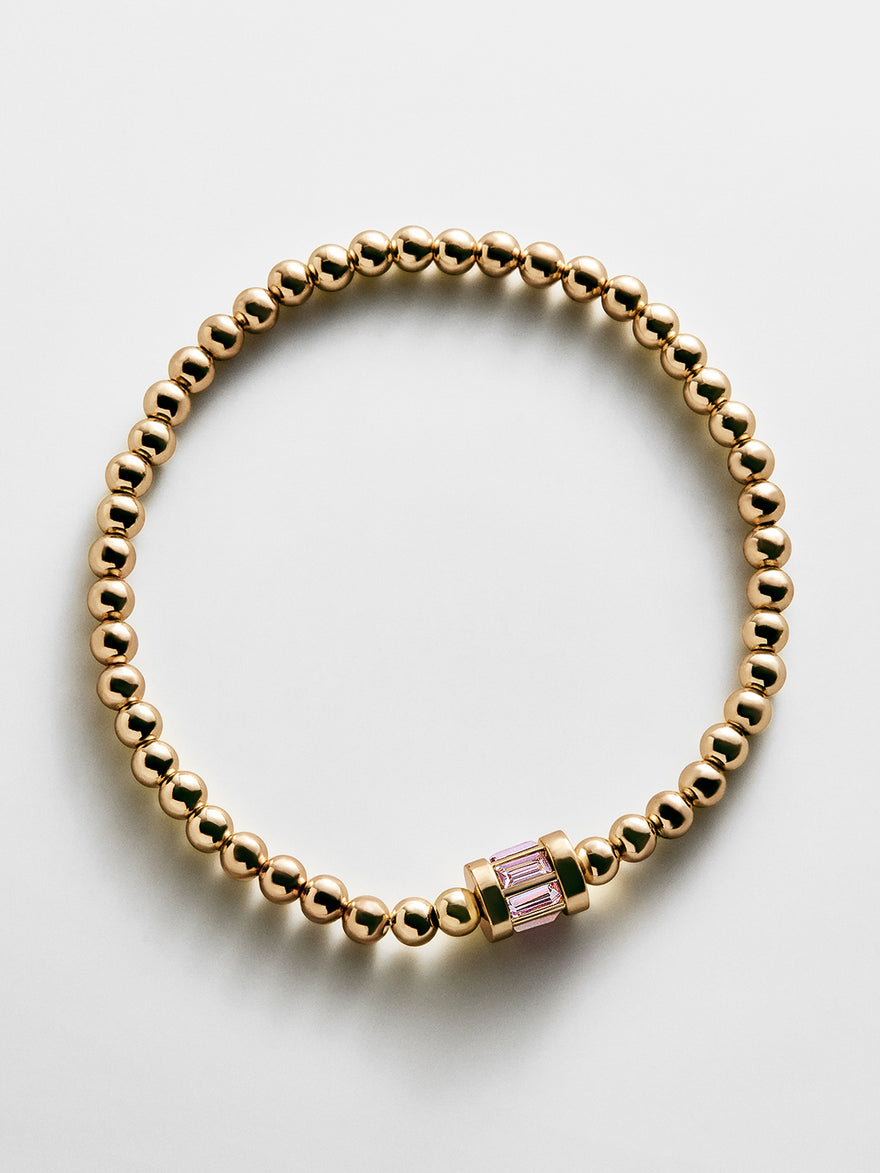Tatum Baguette Pisa Bracelet - Light Amethyst