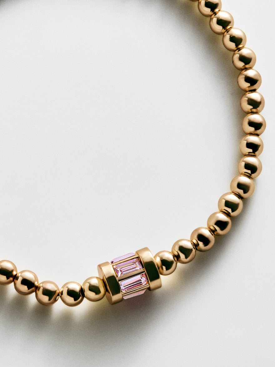 Tatum Baguette Pisa Bracelet - Light Amethyst