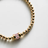 Tatum Baguette Pisa Bracelet - Light Amethyst
