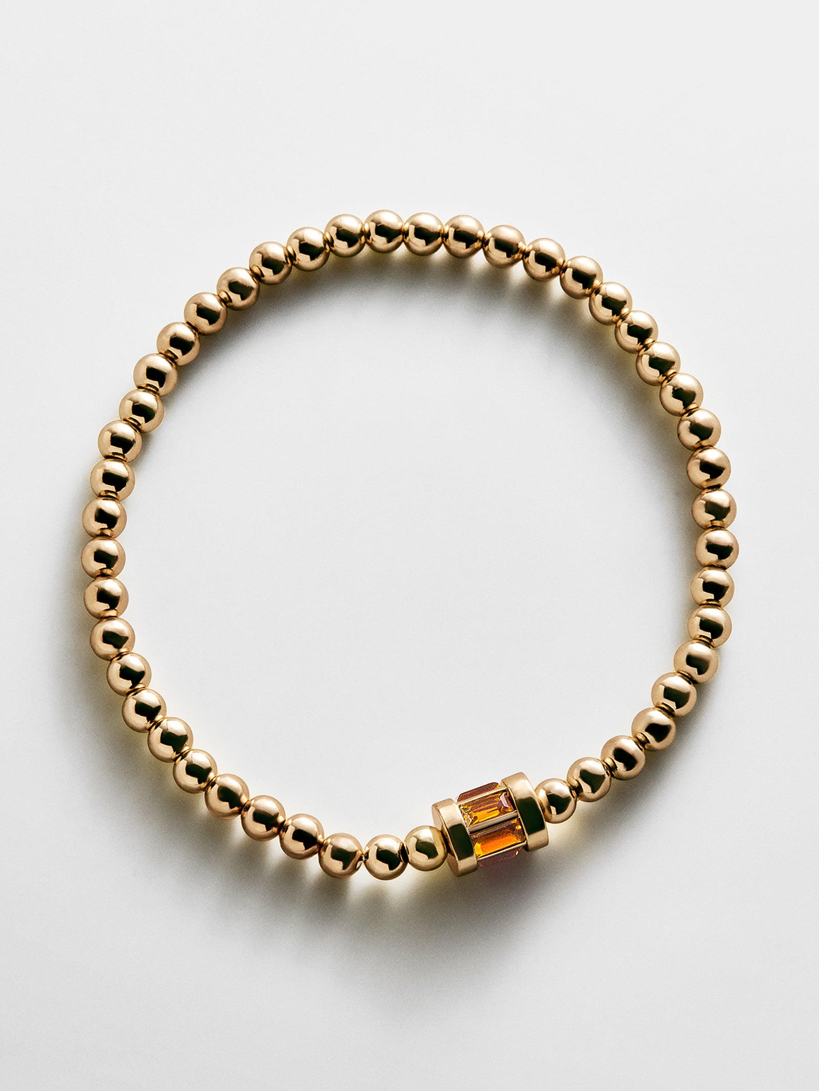 Tatum Baguette Pisa Bracelet - Topaz – Personalized gold beaded