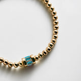 Tatum Baguette  Pisa Bracelet - Blue Zircon