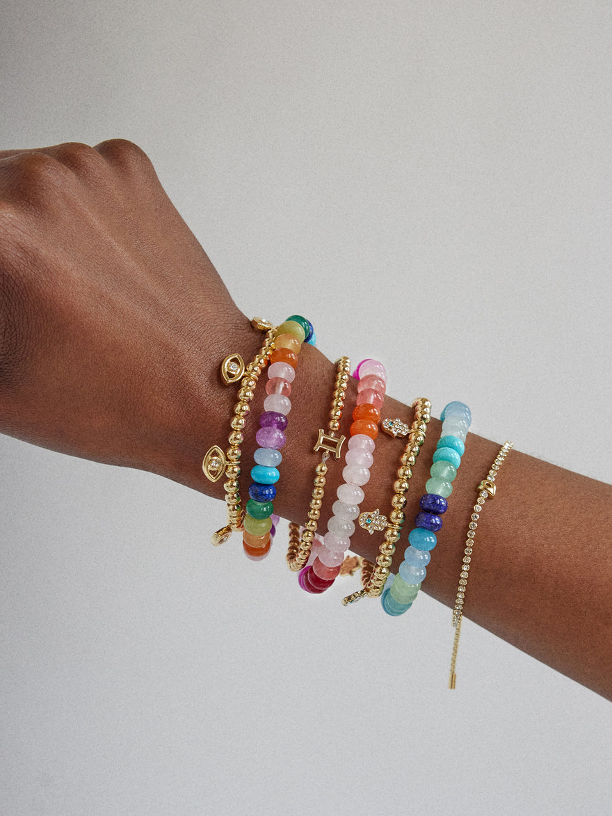 Marjorie Beaded Bracelet - Blue Multi