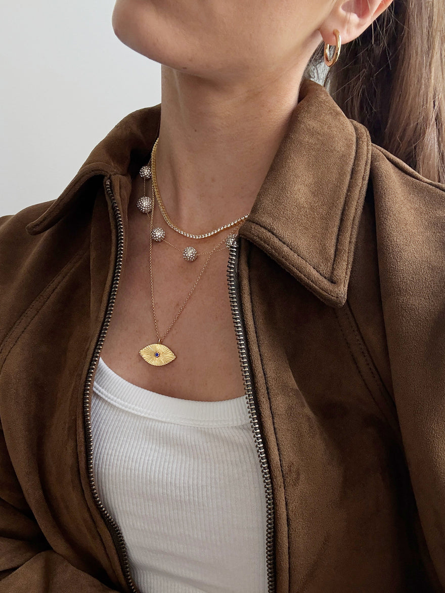 High Frequency Pendant Necklace - Evil Eye