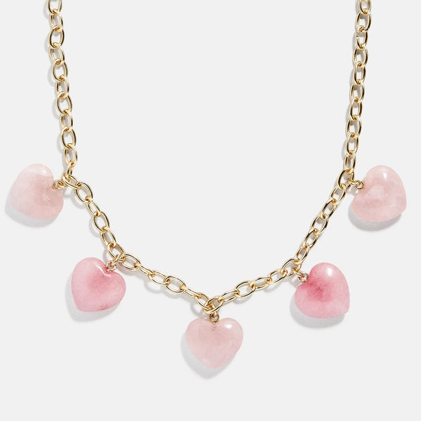 ネックレス 【les bon bon】haert side necklace pink gold