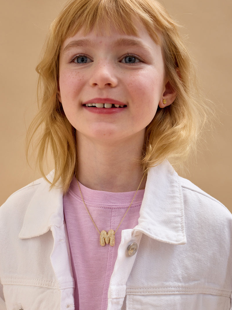 BaubleBar Kids’ Bubble Initial Necklace - Gold/Pavé - 
    Ends Sunday: Enjoy 20% off
  
