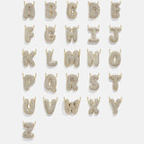 Kids’ Bubble Initial Necklace - Gold/Pavé