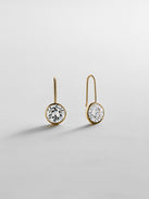 Fallon 14K Gold Bezel Earrings - 10MM Stone