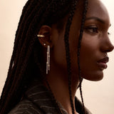 Lyanna 18K Gold Drop Earrings - Gold/Pavé