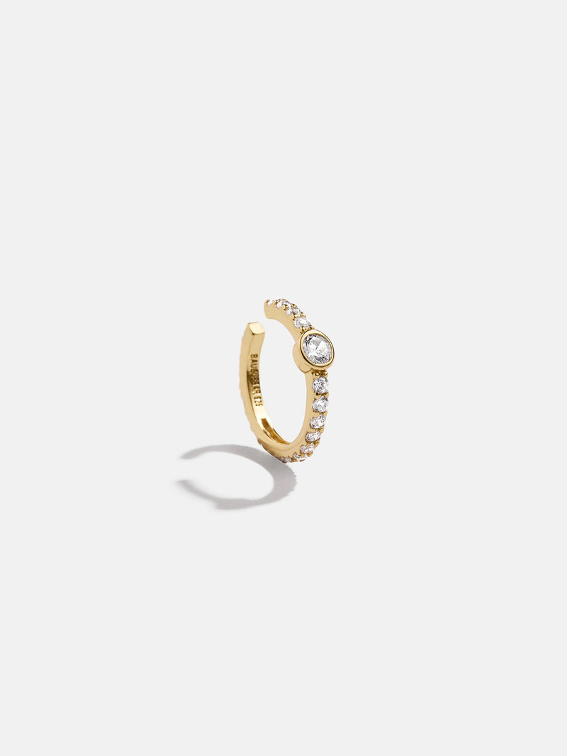 Dani 18K Gold Ear Cuff - Gold/Pavé