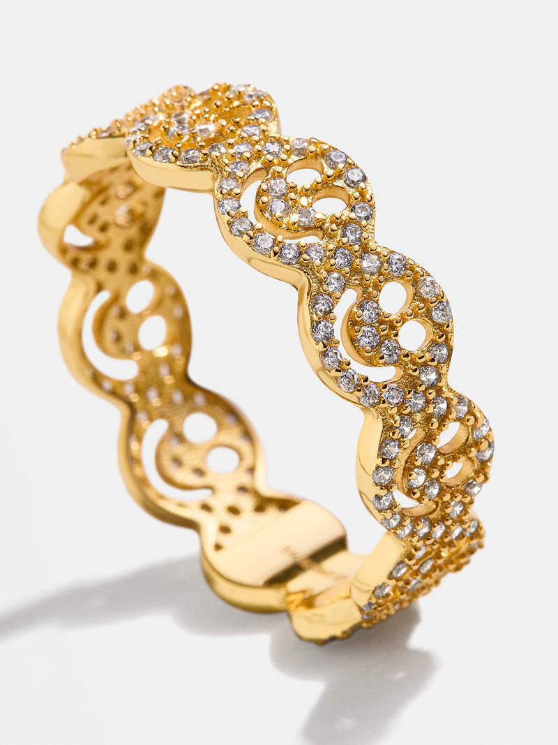 BaubleBar 18K Gold Smiley Pavé Ring - Smiley Face - 
    Enjoy 20% off - This Week Only
  
