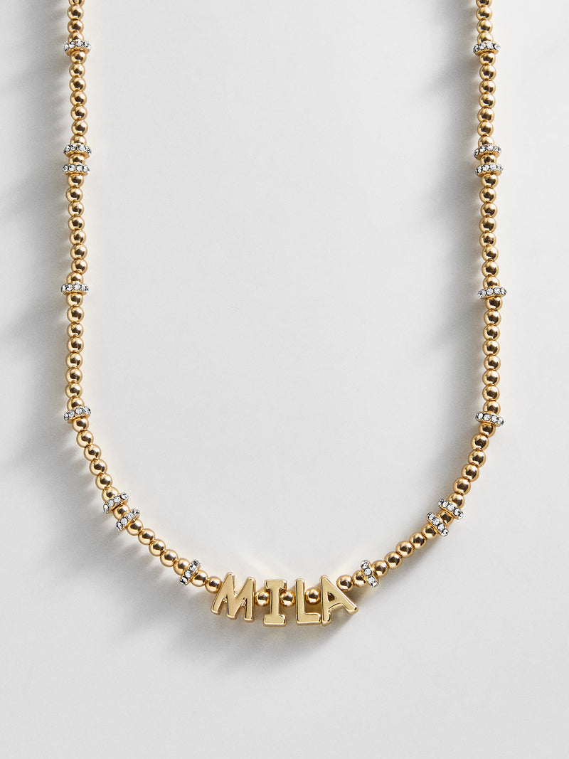 Pisa Kids' Custom Nameplate Necklace - Gold
