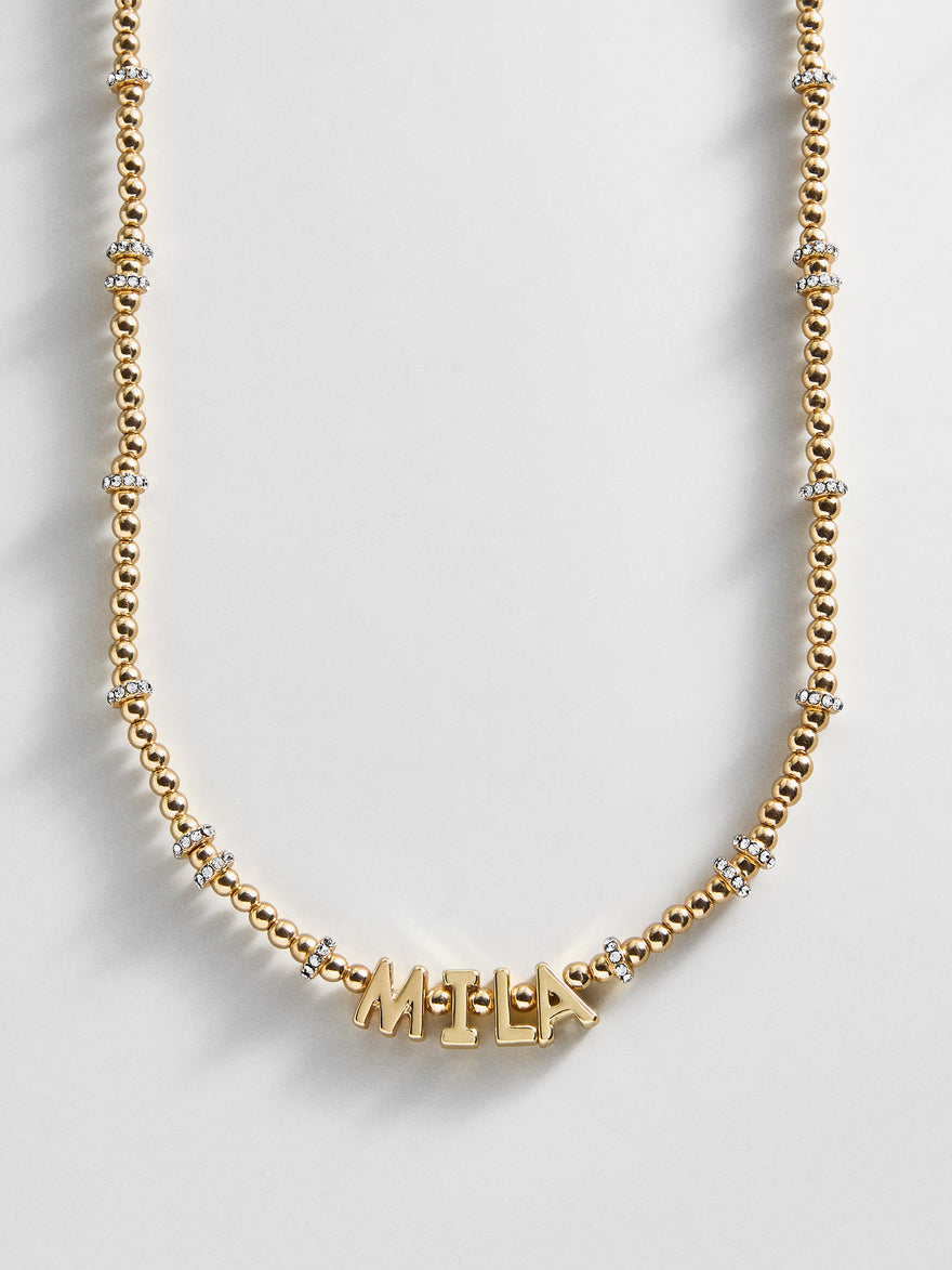 Pisa Kids' Custom Nameplate Necklace - Gold