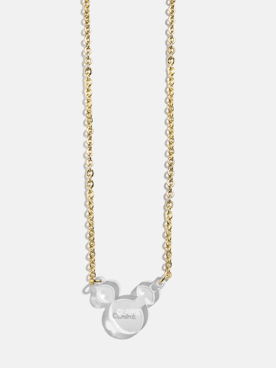 Disney Mickey Mouse Acrylic Custom Necklace - Clear
