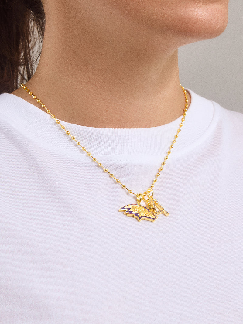 BaubleBar WEAR By Erin Andrews x BaubleBar Baltimore Ravens Cluster Charm - Baltimore Ravens - 
    NFL cluster charm
  
