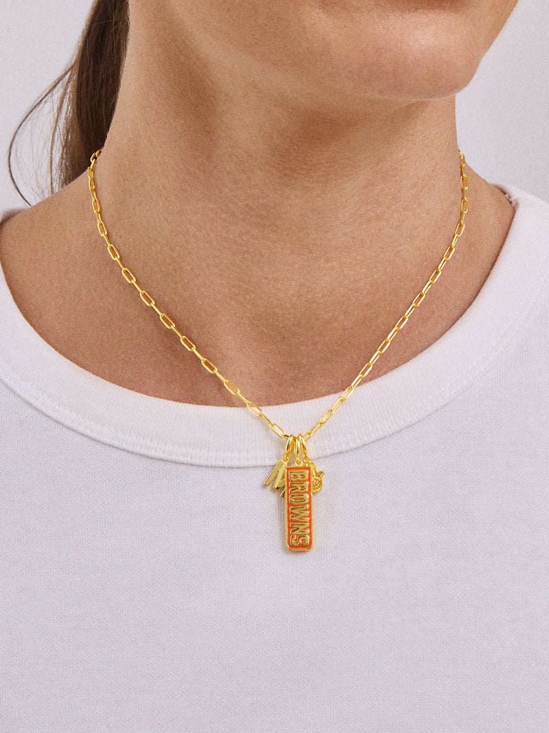 BaubleBar WEAR By Erin Andrews x BaubleBar Cleveland Browns Cluster Charm - Cleveland Browns - 
    NFL cluster charm
  
