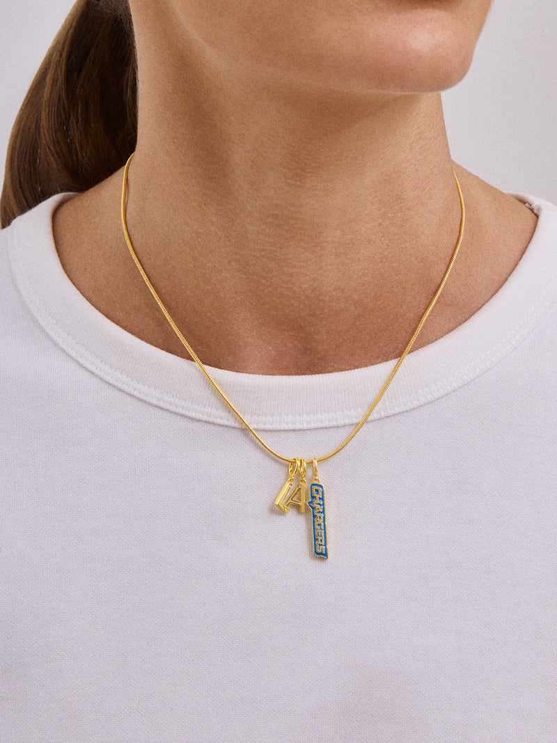 BaubleBar WEAR By Erin Andrews x BaubleBar Los Angeles Chargers Cluster Charm - Los Angeles Chargers - 
    NFL cluster charm
  
