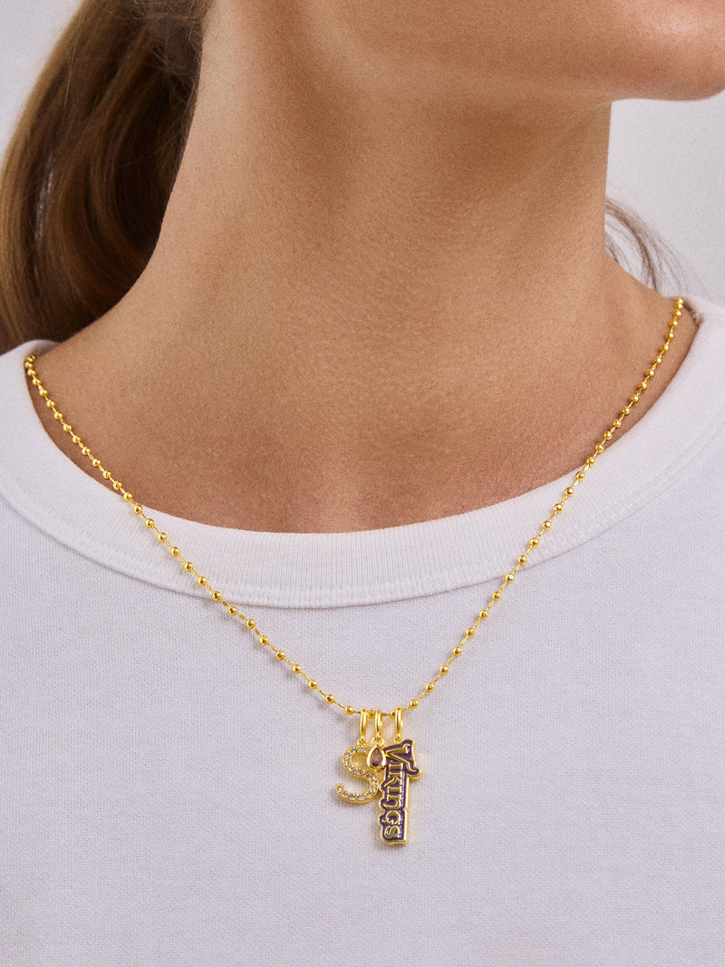BaubleBar WEAR By Erin Andrews x BaubleBar Minnesota Vikings Cluster Charm - Minnesota Vikings - 
    NFL cluster charm
  
