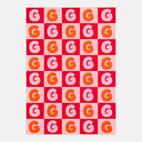 Bubble On Repeat Custom Blanket - Bright Orange/Light Pink