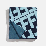 On A Loop Custom Blanket - Blue/Light Blue