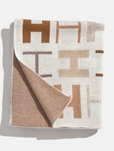 BaubleBar Upside Down & All Around Custom Blanket - White/Tan