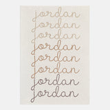 Script Ombre Name Custom Blanket - Beige/Brown