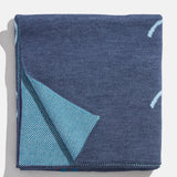 Script Ombre Name Custom Blanket - Denim/Light Blue