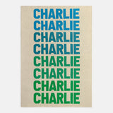 Ombre Name Custom Blanket - Green/Blue